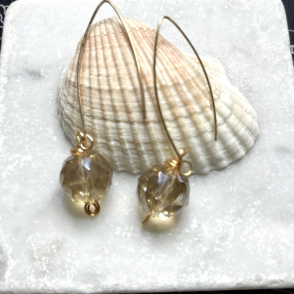Host Pick! Champagne Crystal Earrings